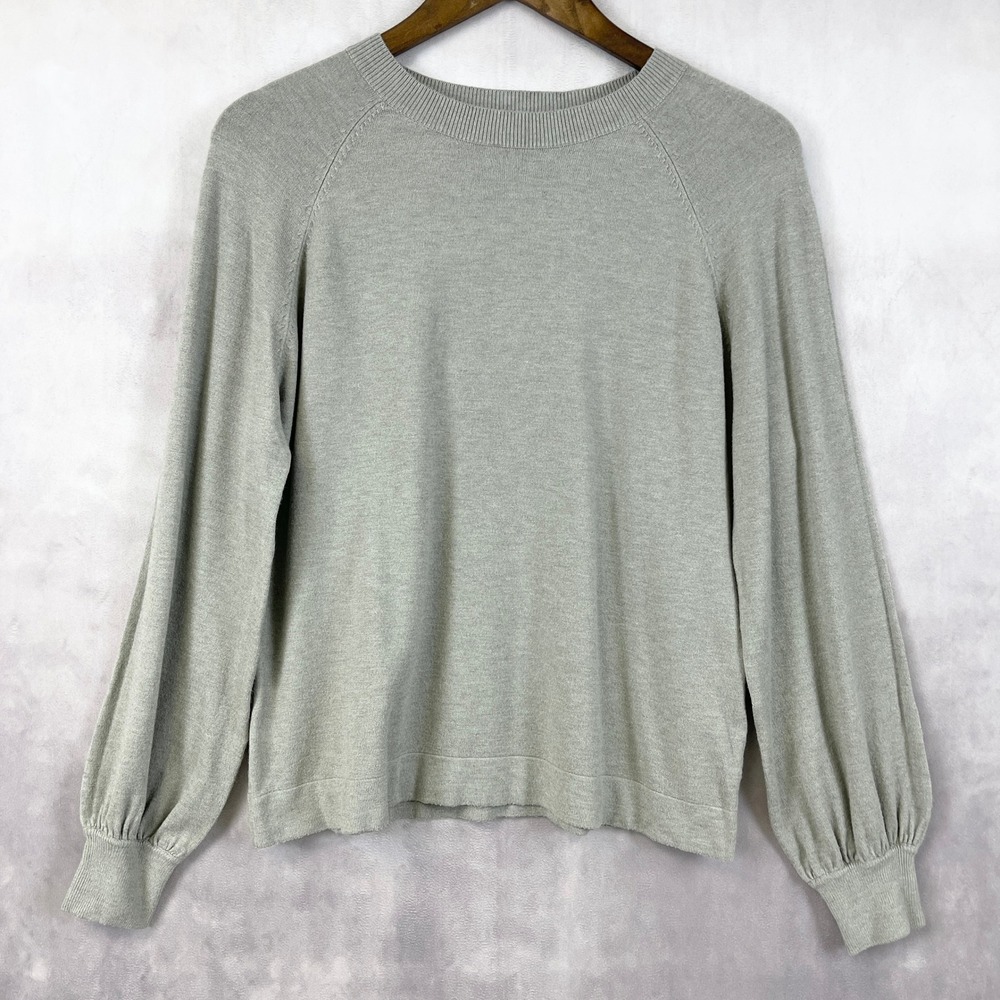 Basic Milano Women Sweater Large Balloon Sleeve Minimalist Old Money Luxury Knit